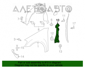 Крепление крыла переднее левое Mercedes W164 ML