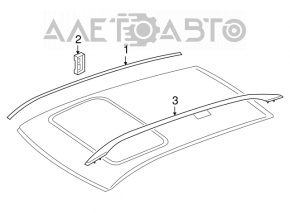 Накладка крыши левая Mercedes W164 ML без заглушек