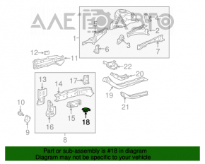 Bara de protecție față stânga Toyota Prius 30 10-15 tip 1