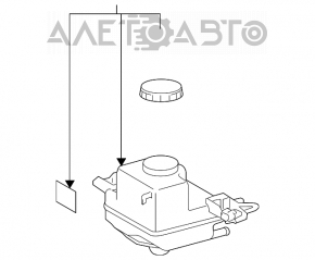 Бачок ГТЦ Toyota Prius V 12-17 с крышкой, откусан провод