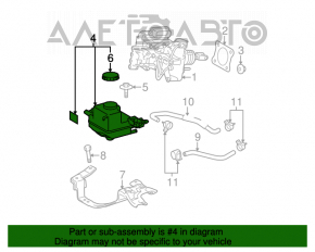 Бачок ГТЦ Toyota Prius V 12-17 с крышкой, откусан провод