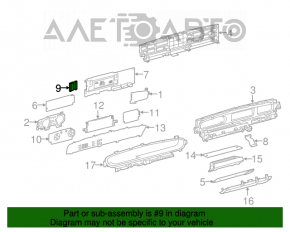 Tabloul de bord al Toyota Prius 30 10-15 SUA mile.