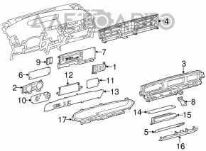 Tabloul de bord al Toyota Prius 30 10-15 SUA mile.