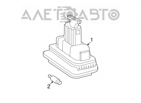 Подсветка номера крышки багажника правая Mercedes W211 02-09