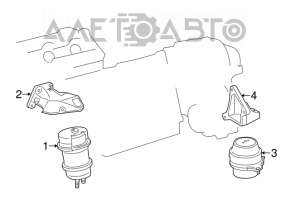 Suport motor stânga pentru pernă Lexus GS300 GS350 06-11 awd