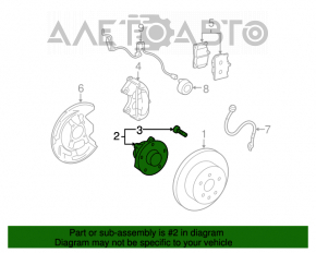 Mufa față dreapta Lexus GS300 GS350 GS430 GS450h 06-11 rwd, lipsește capacul cu senzor ABS, rulmentul face zgomot.