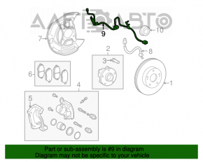 Cablu senzor ABS dreapta față pentru Lexus GS300 GS350 GS430 GS450h 06-11 rwd