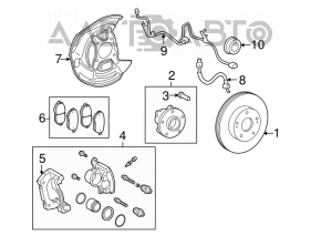 Cablu senzor ABS dreapta față pentru Lexus GS300 GS350 GS430 GS450h 06-11 rwd