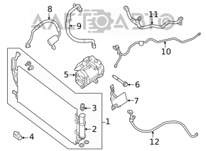 Compresorul de aer condiționat al Nissan Leaf 13-17, tipul 1, este disponibil pentru achiziționare.