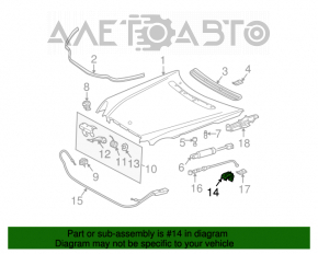 Maneta de deschidere a capotei pentru Mercedes W211