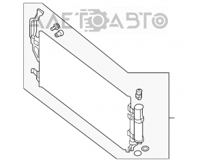 Radiatorul condensatorului de aer condiționat Nissan Leaf 13-17 nou aftermarket