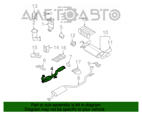 Tubul de admisie cu catalizator pentru Nissan Murano z50 03-08