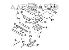 Capacul portbagajului Nissan Murano z50 03-08 negru