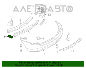 Suportul pentru bara spate dreapta Nissan Murano z50 03-08