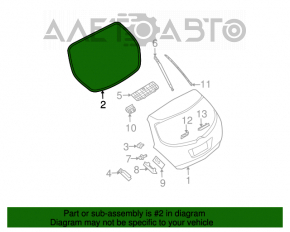 Garnitura de cauciuc pentru ușa portbagajului Nissan Murano Z50 03-08