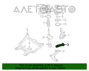 Capacul de protecție a suspensiei față dreapta Nissan Murano z50 03-08