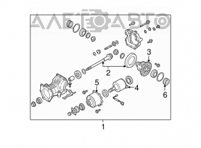 Diferențialul spate reductor Nissan Murano z50 03-08