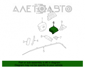 Modulul computerizat al airbag-urilor SRS pentru pernele de siguranță Nissan Murano Z50 03-08