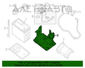 Нижнее крепление металлический поддон акб Nissan Leaf 13-14