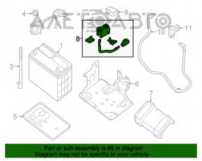 Bateria + borna pozitivă a demarorului Nissan Leaf 13-17 s-a oxidat