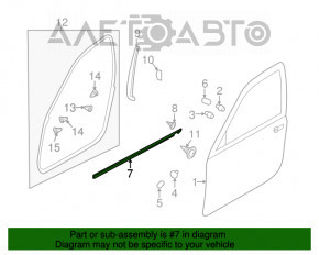 Moldura ușii din față dreapta superioară pentru Subaru B10 Tribeca