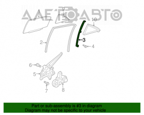 Направляющая стекла двери задней правой Toyota Camry v40
