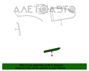 Capac usa spate dreapta inferioara pentru Lexus LS460 LS600h 07-12 cu crom, mufe