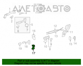 Buclele ușii inferioare din spate stânga pentru Lexus LS460 LS600h 07-12