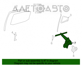 Geam electric cu motor spate stânga Lexus LS460 LS600h 07-12