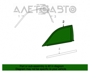 Moldura ușii față stânga superioară Lexus LS460 LS600h 07-12 crom