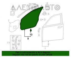 Уплотнитель двери передней левой Lexus LS460 LS600h 07-12