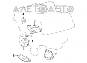 Suport motor stânga Lexus LS460 07-12