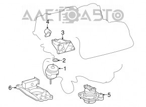 Suport motor dreapta pentru Lexus LS460 07-12