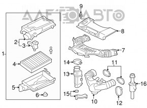 Conducta de aer de jos pentru Lexus LS460 07-12