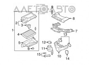 Воздухоприемник Lexus LS460 07-12