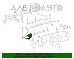 Grila dinamică dreapta Lexus LS460 LS600h 07-12, neagră