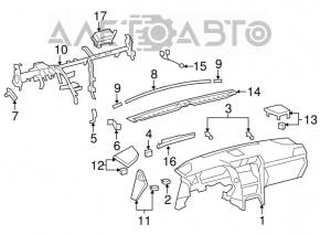 Grila dinamică dreapta Lexus LS460 LS600h 07-12, neagră