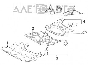 Protecție motor spate pentru Lexus LS460 LS600h 07-12