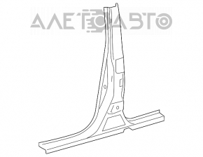Стойка кузова центральная левая Lexus LS460 LS600h 07-12 с порогом, тычки, примята