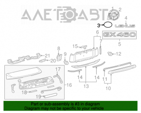 Grila emblemei grilei frontale a radiatorului Lexus LS460 LS600h 07-09 pre-restilizare