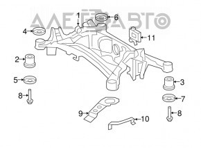 Подрамник задний Lexus LS460 LS600h 07-12