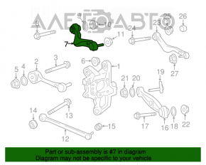 Maneta superioară spate dreapta din spate pentru Lexus LS460 LS600h 07-12, înlocuire necesară.