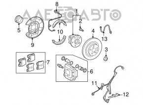 Cablu senzor ABS spate stanga Lexus LS460 07-08 rwd nou original OEM