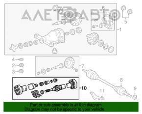 Карданный вал кардан Lexus LS460 07-12 rwd передняя часть