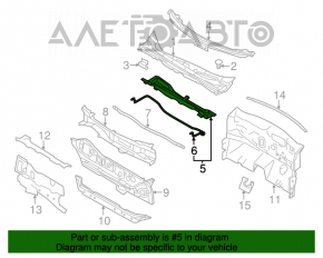 Paletă de ștergătoare metalică Nissan Leaf 11-12