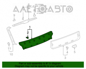 Накладка проема багажника Lexus RX300 98-03 серая