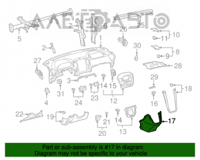 Обрамление тоннеля нижнее Lexus RX300 98-03