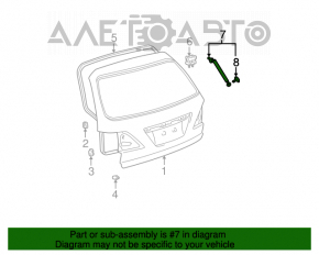 Амортизатор двери багажника правый Lexus RX300 98-03 KYB