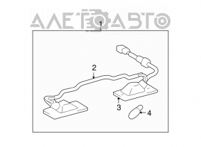 Iluminarea numărului de pe ușa portbagajului pentru Lexus RX300 98-03, complet asamblată.