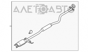 Catalizatorul de pe traseul de evacuare al Mazda CX-7 06-09.